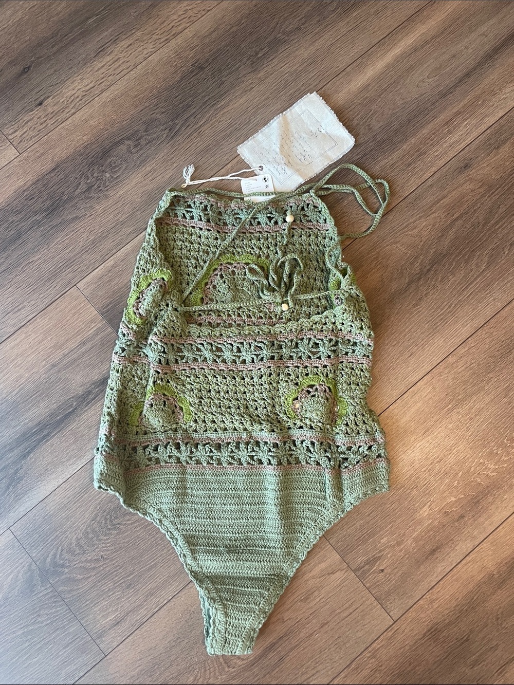 Free People Bali Secrets Garden Crochet Bodysuit - Picture 4 of 4